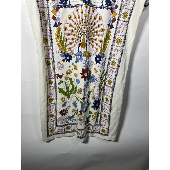 Tory Burch Tee Shirt Dress Womens Short Sleeve Floral Print Casual Designer Boho - Picture 6 of 9